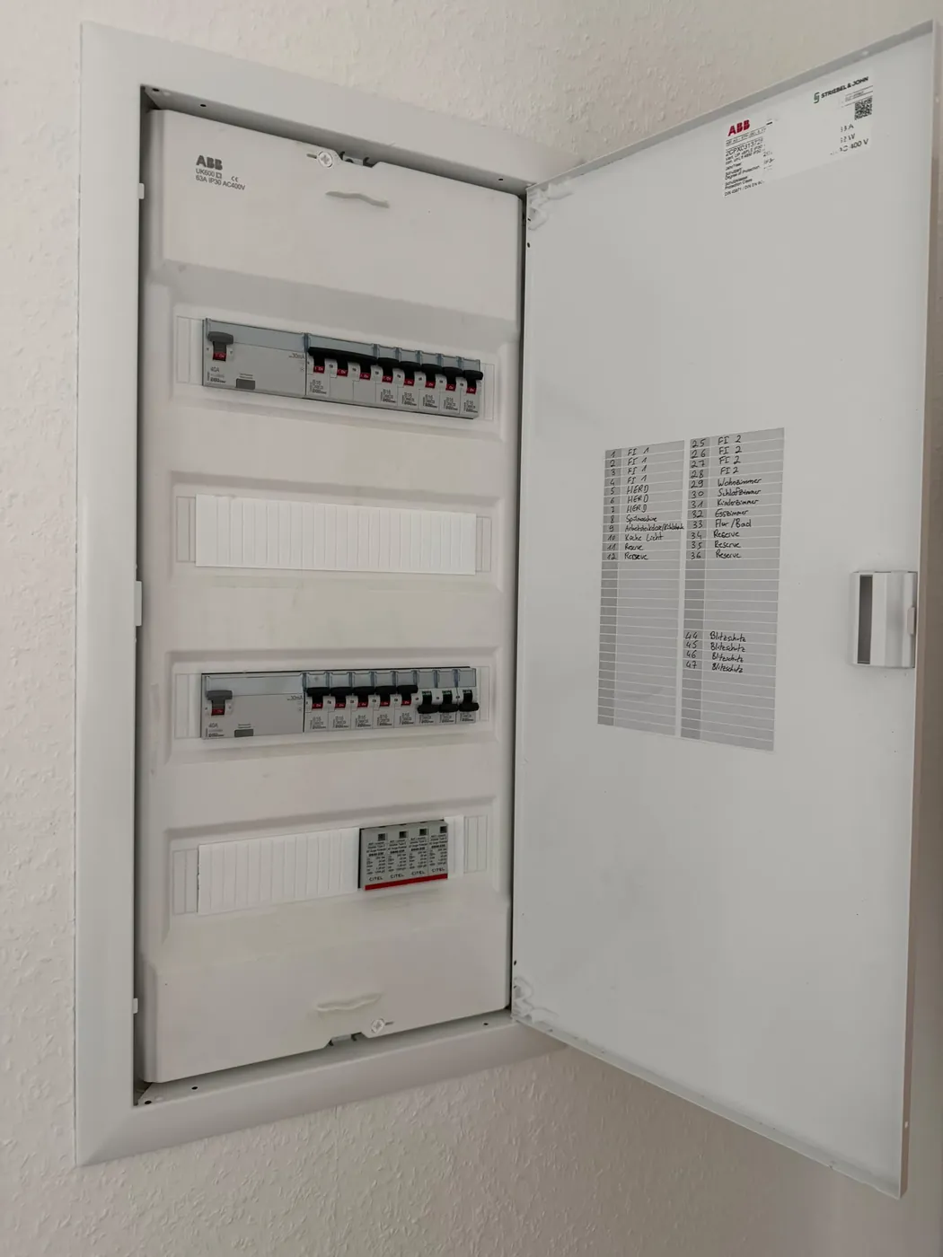 Verteilung mit Sicherungsautomaten – Beispiel von Bero Elektroanlagen